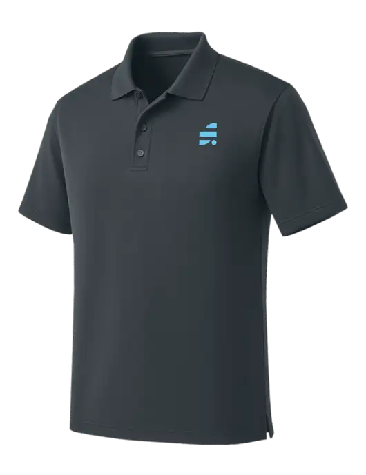 Dark Grey Dry Zone UV Micro Mesh Polo w/SuretyBonds.com Icon Logo
