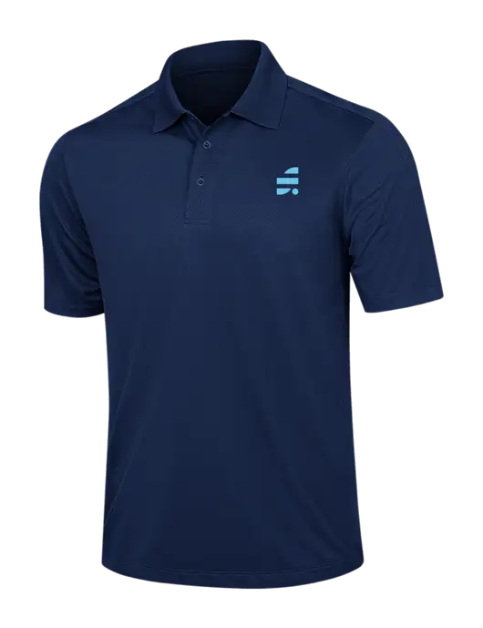 Dark Navy Diamond Textured Jacquard Polo w/SuretyBonds.com Icon Logo