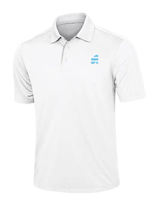 White Diamond Textured Jacquard Polo w/SuretyBonds.com Icon Logo