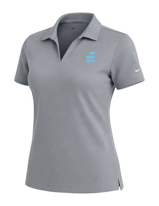 NIKE Medium Grey Womens Dri-Fit Micro Pique Polo w/SuretyBonds.com Icon Logo