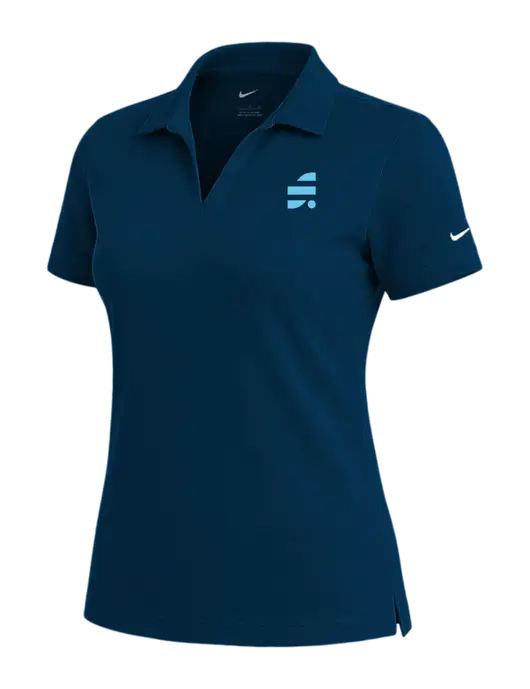 NIKE Navy Womens Dri-Fit Micro Pique Polo w/SuretyBonds.com Icon Logo
