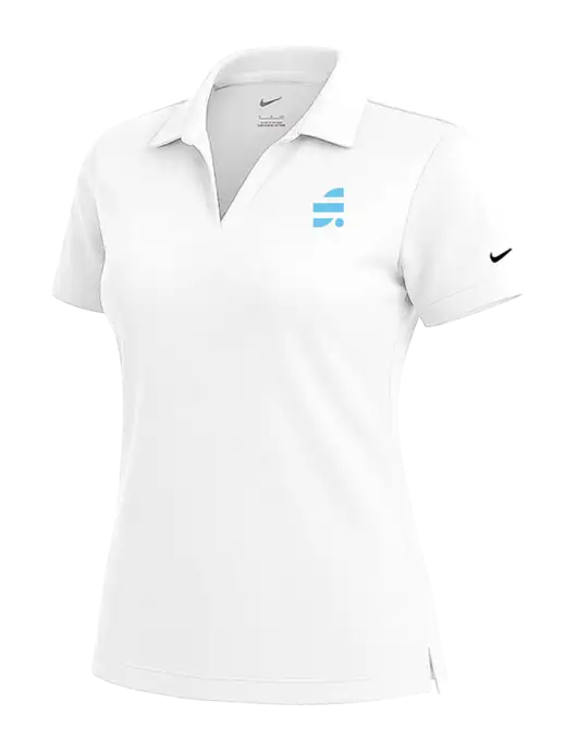 NIKE White Womens Dri-Fit Micro Pique Polo w/SuretyBonds.com Icon Logo