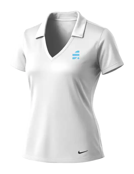 NIKE White Womens Dri-Fit Vertical Mesh Polo w/SuretyBonds.com Icon Logo