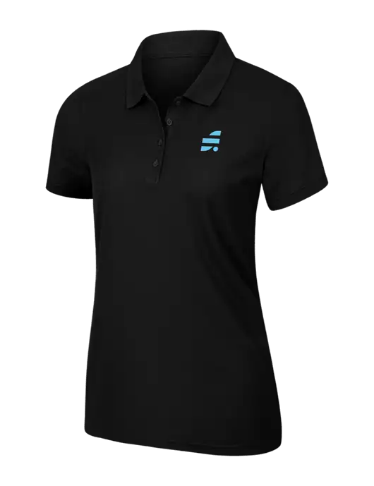 Womens Black Core Classic Pique Polo w/SuretyBonds.com Icon Logo