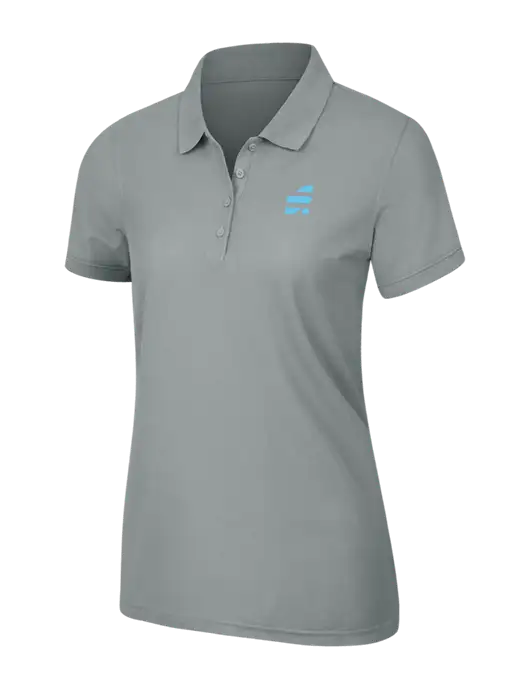 Light Grey Womens Core Classic Pique Polo w/SuretyBonds.com Icon Logo