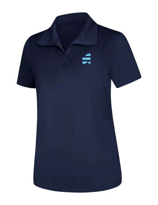 Womens Navy Micropique Sport-Wick Polo w/SuretyBonds.com Icon Logo